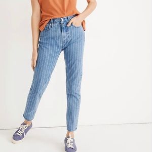Madewell Pinstriped Perfect Summer Jean